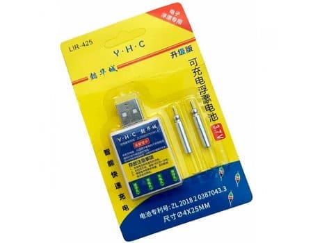 Аккумуляторы и зарядное устройство для светящихся поплавков LIR-425 CR-425 | Libao - LIR-425